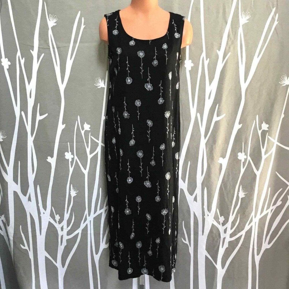 David Brooks Multi-Color Embroidered Detail Sleeveless Dress